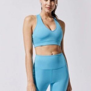 Carbon38 Action Bra 2.0 in Cloud Compression In Blue Aqua Small NWT